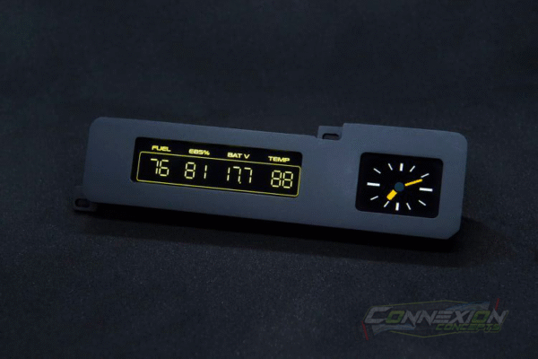 Replace the dated centre dash gauge cluster in your Mazda RX3 or 808 with this fully integrated, direct replacement RX3 Center Gauge Digital Display module which operates via CANBUS to display vital information as well as safety warnings on a bright, easy to read display.