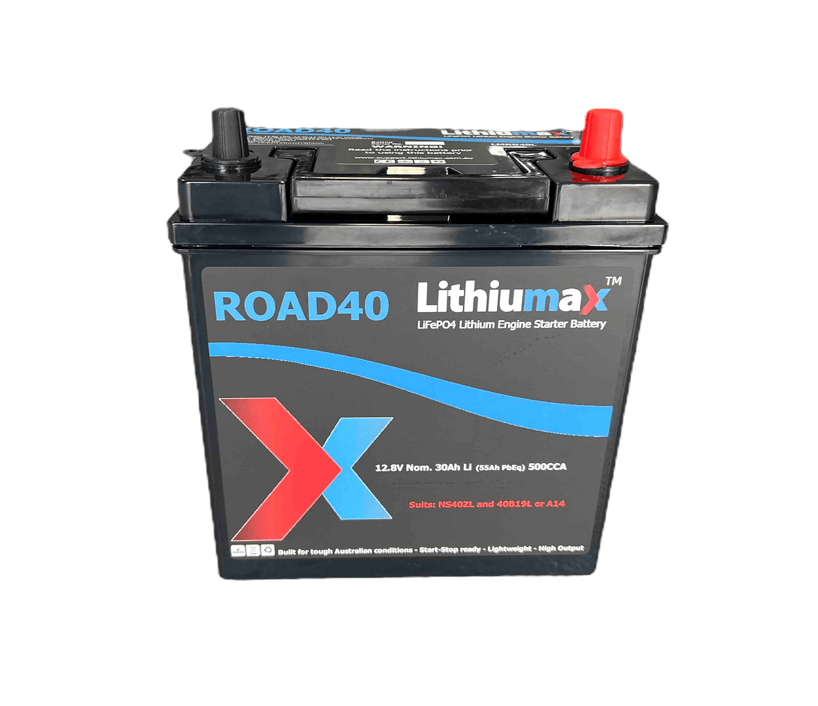 Lithiumax ROAD40 NS40L 500CCA ULTRA-LITE Engine Starter Battery ...