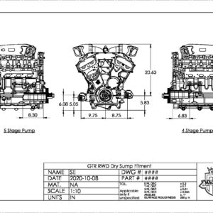 Magnus GTR VR38 AWD TH400 Conversion Kit Motor plate w Adaptor plate spacer and hardware