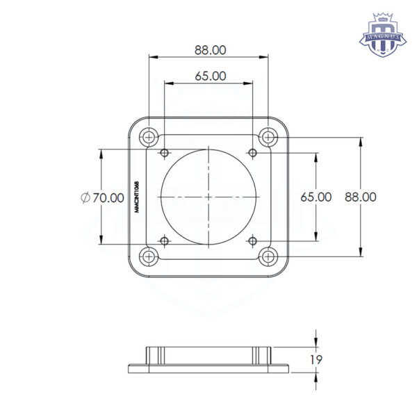 Magnus V3/V4/V5 Adaptor flange for Bosch 68mm Throttle Body w/hardware