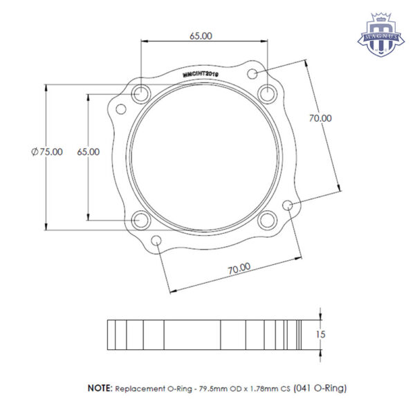 Magnus 74mm Bosch to Stock GTR Throttle Body Adaptor Pair